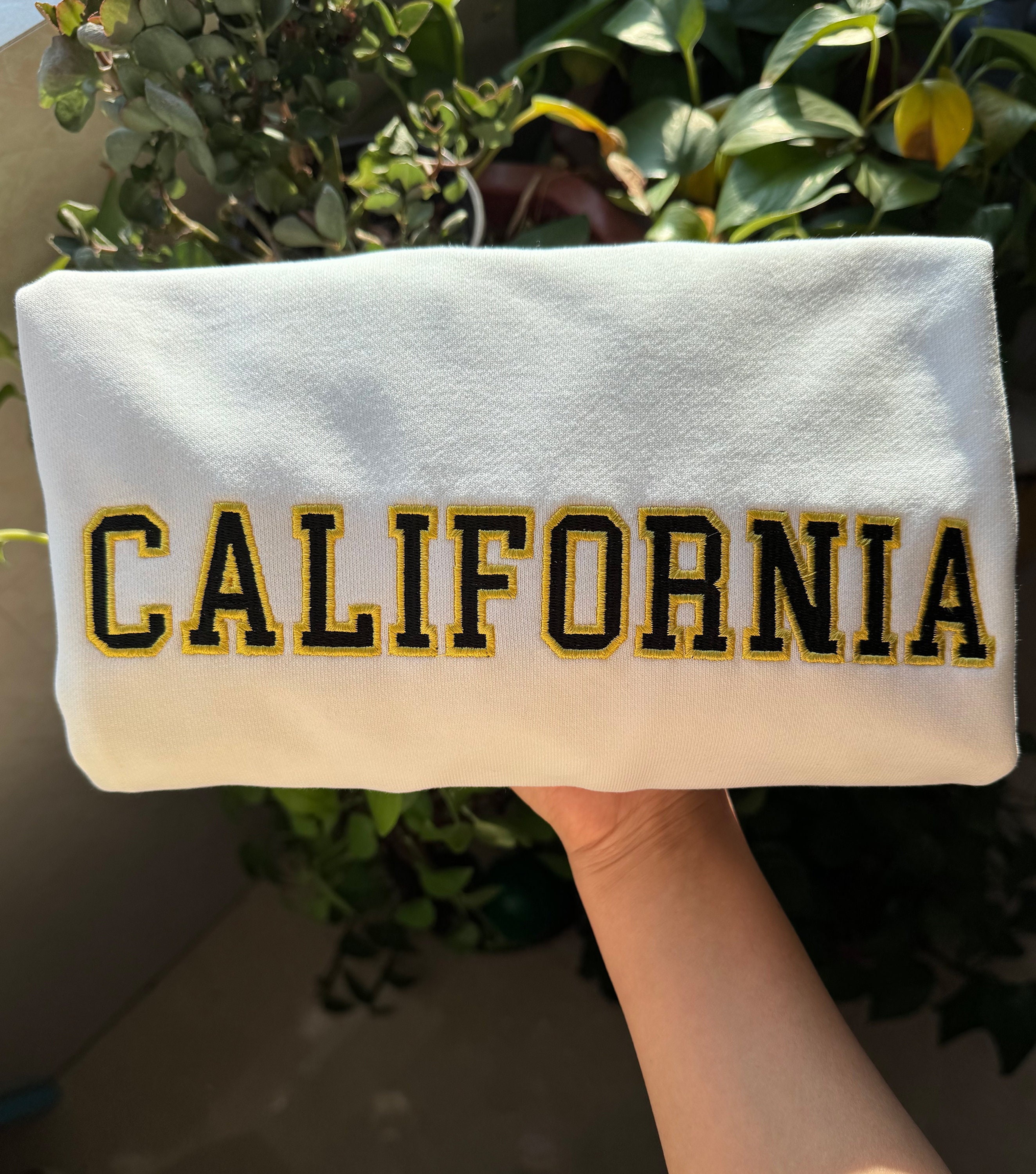Embroidered Custom Varsity Sweatshirt | Embroidered Filled Varsity Hoodie | Embroidered University Sweatshirt | Crew Neck Sweatshirt