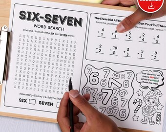 67 Elf Arrival Worksheet - Printable Christmas Game for Kids | Elf 67 | Funny Elf Ideas | Elf Puzzles, Math, Word Search | Instant Download