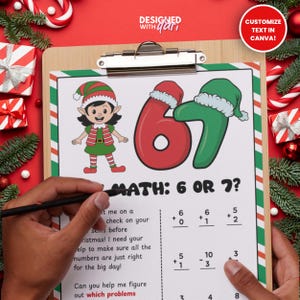 67 Elf Themed Math Worksheet, Elf Arrival Worksheet, Educational ...