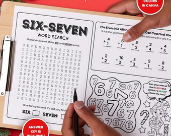 67 Elf Themed Math Worksheet, Elf 67 Printable Worksheet, Elf Arrival Activity, Fun Worksheets for Kids, Homeschool Resource