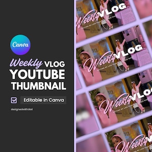 YouTube Thumbnail Templates | Youtube Branding Kit | Editable Canva thumbnail template | DIY Branding Kit | Lifestyle, Travel, Beauty Kit