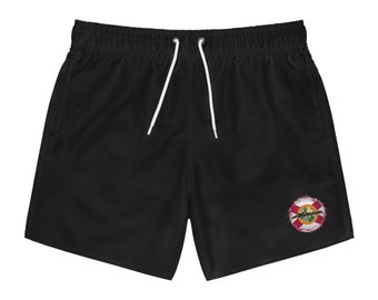 Black Swim Trunks (AOP)