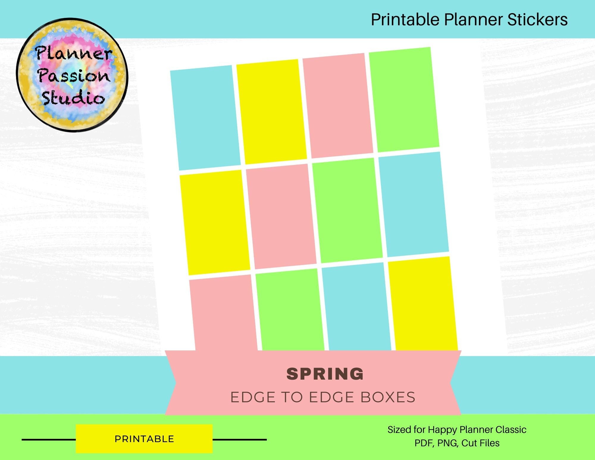 Spring Edge to Edge Boxes - Etsy