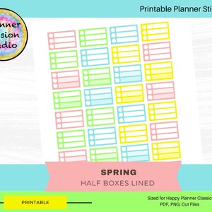 Spring Half Boxes Lined