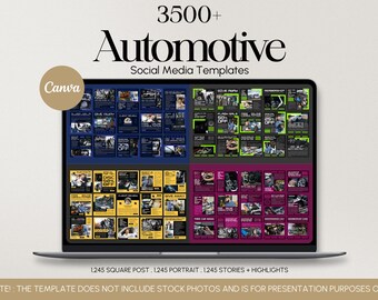 Automotive Business Canva Templates for Car Repair Shops, Mechanic Social Posts, Garage Marketing Content Kit