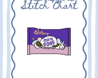 Gráfico digital de bordado de huevos Cadbury Candy - Descargas en PDF y Stitchly