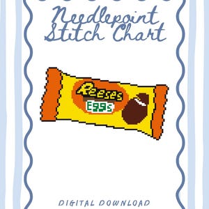 Gráfico digital de bordado de dulces Reese's - Descargas en PDF y Stitchly