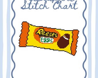 Reeses Candy Digital Needlepoint Chart - PDF & Stitchly Downloads