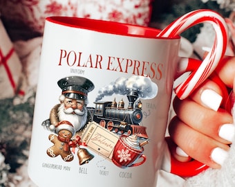 Mug, Polar Express Coffee Mugs, Christmas Mugs, Holiday Coffee Cups, Hot Cocoa Cup, Festive Drinkware, Gift for Coffee Lovers, Custom Gifts