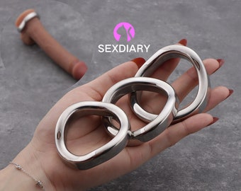 Stainless Steel Cock/Penis Ring, Thick Glans Ring Band