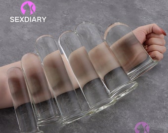 Crystal Clear Glass Anal Dildo, Analplug, Butt Plug, Stimulating Fantasy Dildo Sex Toy Masturbator Mens & Womens, Painful Pleasure