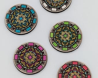 Premium Laser-Engraved Wooden Poker Chips - Eco-Friendly Game Night Fun!