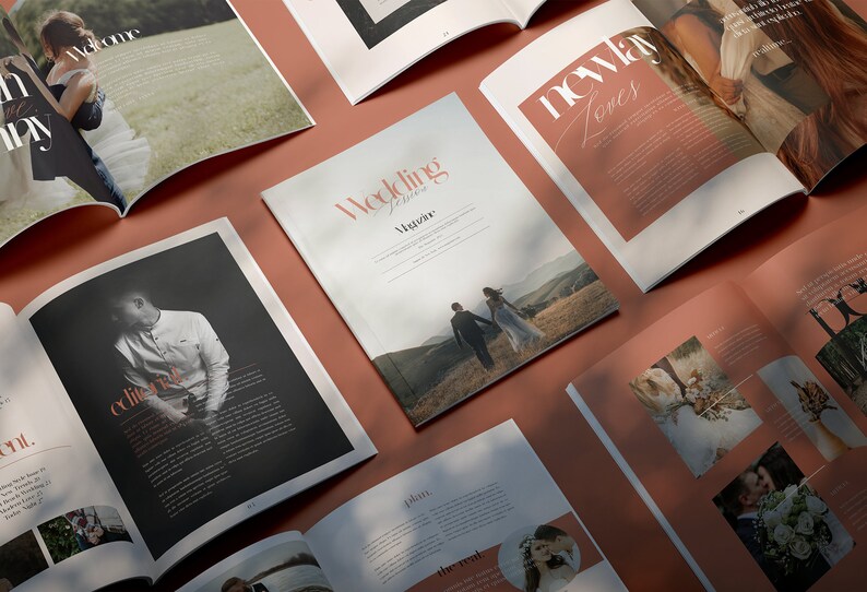 28 Pages Wedding Season Magazine Template, Wedding Program and Timeline ...