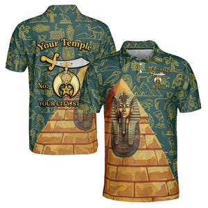 Personalized Masonic Noble Shriner Men&#39;s Polo Shirt S-5XL