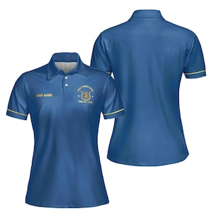 Personalized DOI Daughter of Isis Emblem Shriner Multi Color Women's Polo Shirt S-5XL