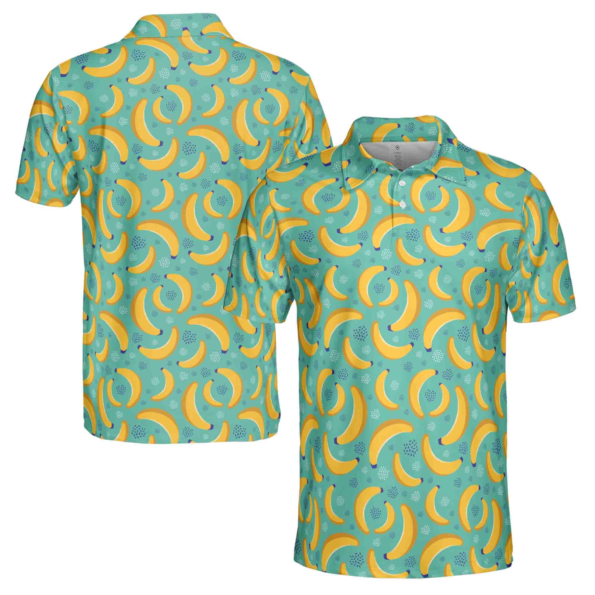 Funny Banana Pattern Golf Men's Polo Shirt S-5XL - Etsy