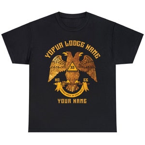 Custom Scottish Rite 33 Degree Emblem Masonic Unisex  T-shirt Sweatshirt Hoodie