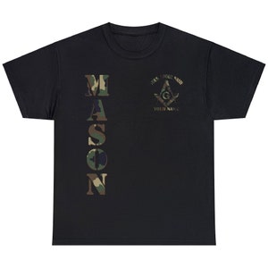 Custom Camo Masonic Square and Compass, Freemasonary Unisex  T-shirt Sweatshirt Hoodie