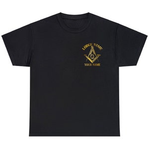 Customize Name Number Lodge Masonic Freemasonary Logo   Unisex T-shirt Sweatshirt Hoodie