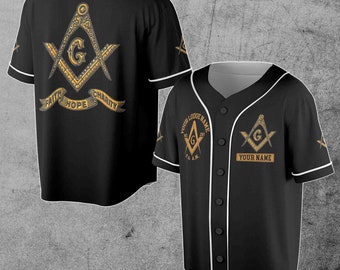 Customize Freemason Lodge Name, Number, Name Custom Baseball Jersey S-5XL