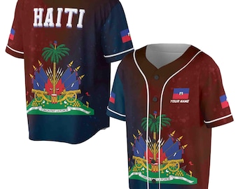 Custom Name L 'Union Fait La Force Haiti Baseball Jersey S-5XL