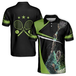 Custom Name Tennis Champion Have Star Men&#39;s Polo S-5XL