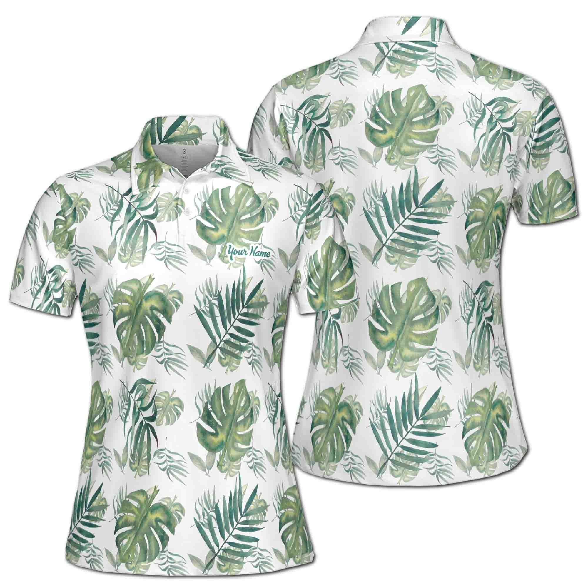 Custom Name Palm Tree Lover Women's Polo Shirt S-5XL
