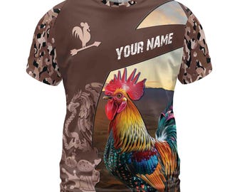 名前をカスタマイズ メキシコ ルースター カモ メキシコ愛国心 3D Tシャツ S-5XL