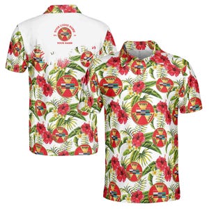 Personalized Royal Arch Masonic Tropical Tree Men&#39;s Polo Shirt S-5XL