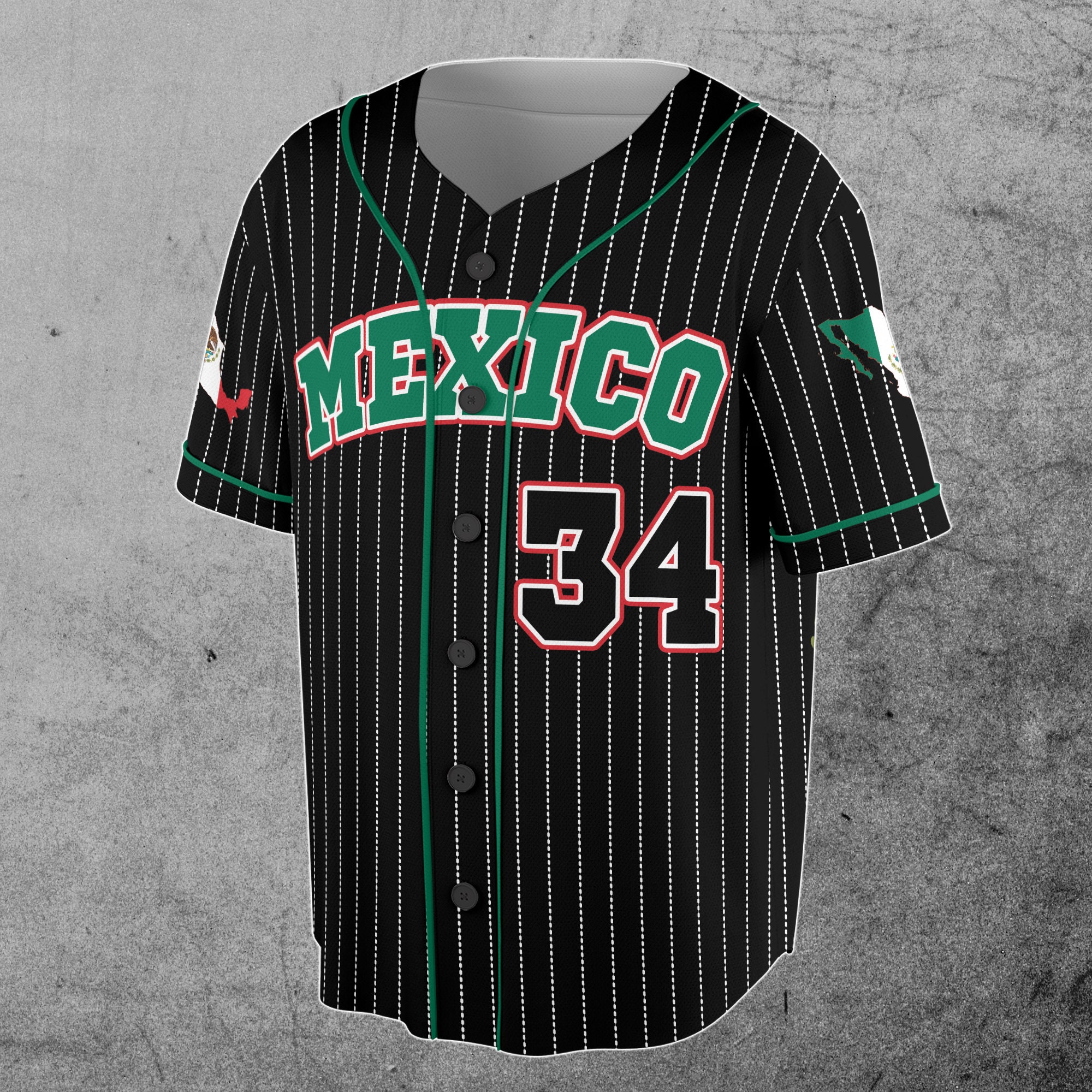 Discover Personalized Name Number Mexico Lover Mexican Eagle Coat Of Arms Flag Baseball Jersey