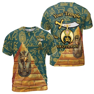 Personalized Masonic Noble Shriner Men&#39;s T-shirt S-5XL