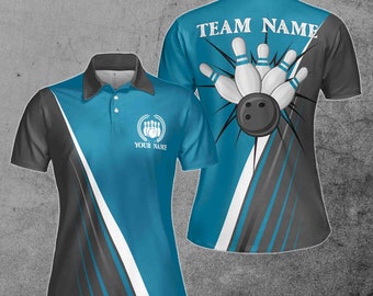 Benutzerdefinierte Name Team Name Bowling Team Damen Poloshirt S-5XL