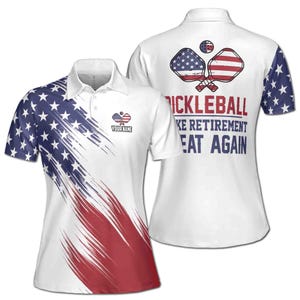 Kundenspezifisches Pickleball machen Ruhestand groß wieder Frauen Ärmelloses Polo XS-4XL