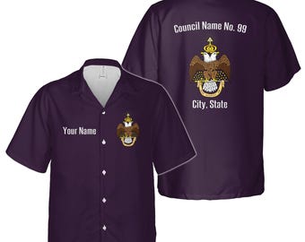 Camisa hawaiana personalizada Rite of Scottish 33 Wings Down, tallas S-5XL
