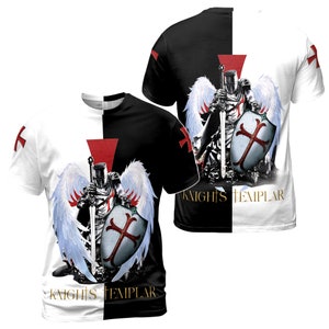 Koszulka męska Knights Templar Christian Faith In Jesus Christ And God S-5XL
