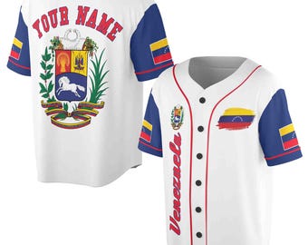 Personalized Venezuela Coat of Arms Baseball Jersey S-5XL