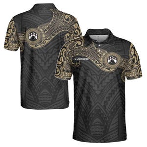 Customize Name Bowling Tribal Bowling Team 3D Polo Shirt Size S-5XL