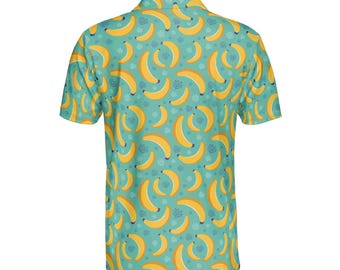 Funny Banana Pattern Golf Men's Polo Shirt S-5XL - Etsy