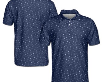Funny Golf Flag Men's Polo Shirt: Golf Lover Gift