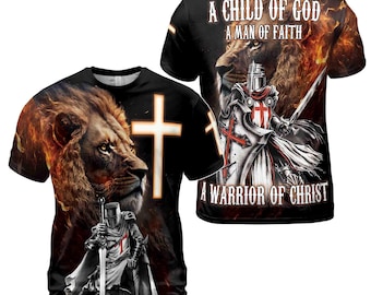 Believe In Christ Knight Templar Men's T-shirt S-5XL