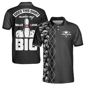 Customize Funny Bowling Saying Bowling Team Men&#39;s Polo Shirt S-5XL