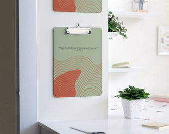 Custom Designed Two Side Printed High Quality Stylish Unique Clipboard With Motivational Quote For All