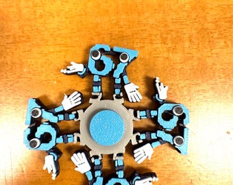 67 keychain and fidget spinner. 3d printed
