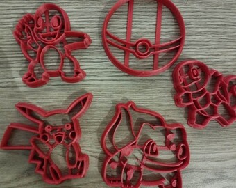 Set de cortadores de galletas de pokemon