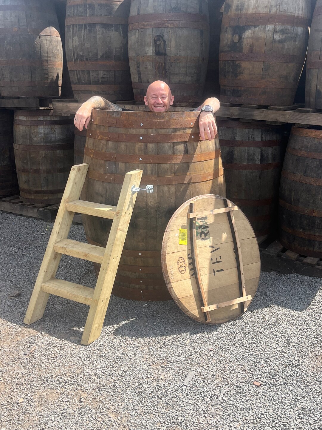 Solid Oak Barrel Ice Bath Etsy UK