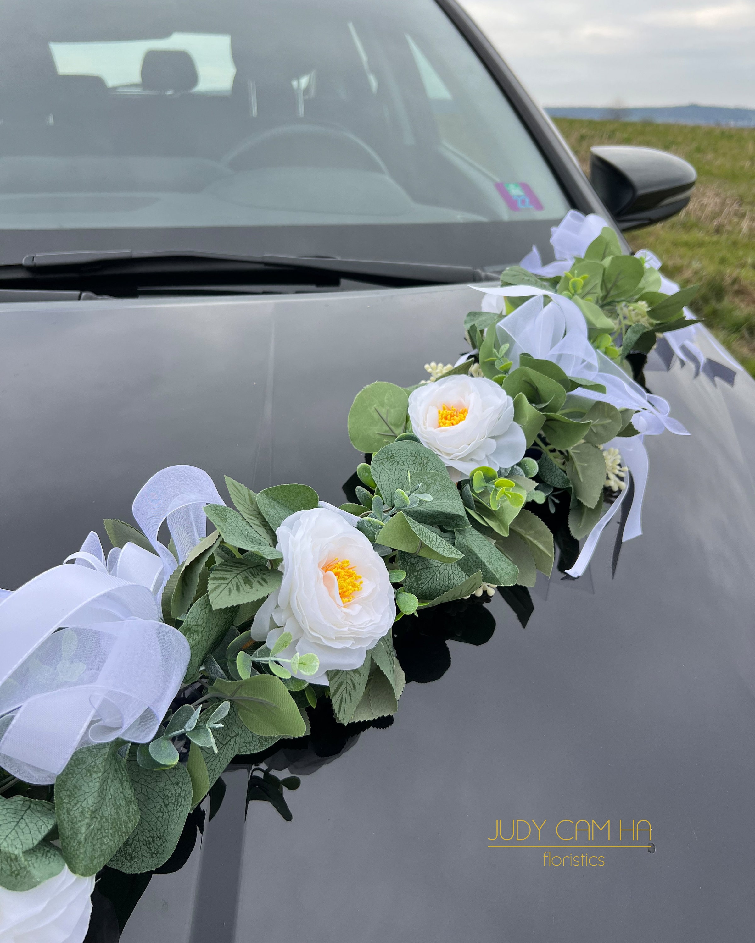 3-piece Car Decoration Wedding Rose-eucalyptus-box Garland - Roses -  Eucalyptus White W1 - Etsy, image size:2400x3000