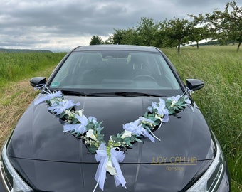 CALLA Car Decoration Car Garland Car Decoration Wedding Eucalyptus Gypsophila white