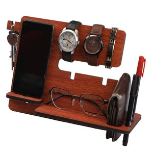 Wooden Docking Station,docking station for men,personalized engraving gift,Personalized desk organizer,Unique Cool Gift for Dad,USA