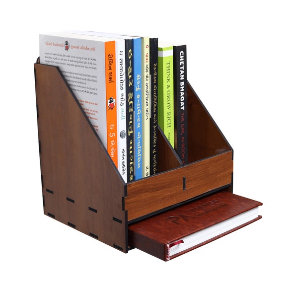 Wooden book organizer discount