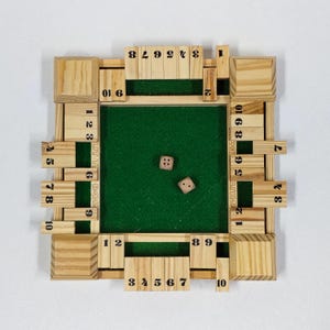 Wooden Shut The Box Dice Game: Educational Math Toy for Family